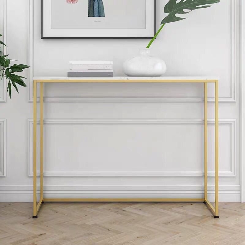 Tabella della console superiore in marmo per accento console Hall 29.53 "