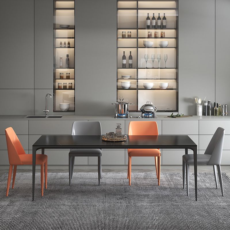 Modern Sintered Stone Dining Table Set 1/2/5/7 Pieces Dining Set for Home Clearhalo 'Dining Room Sets' 'Dining Tables & Seating' 'dining_room_set' 'furn' 'furn_dining_room_set' 'Furniture' 'furniture_dining_room_set' 'Kitchen & Dining Furniture' 1200x1200_08cd132f-6dae-4b44-adb3-0a988e2a9b58