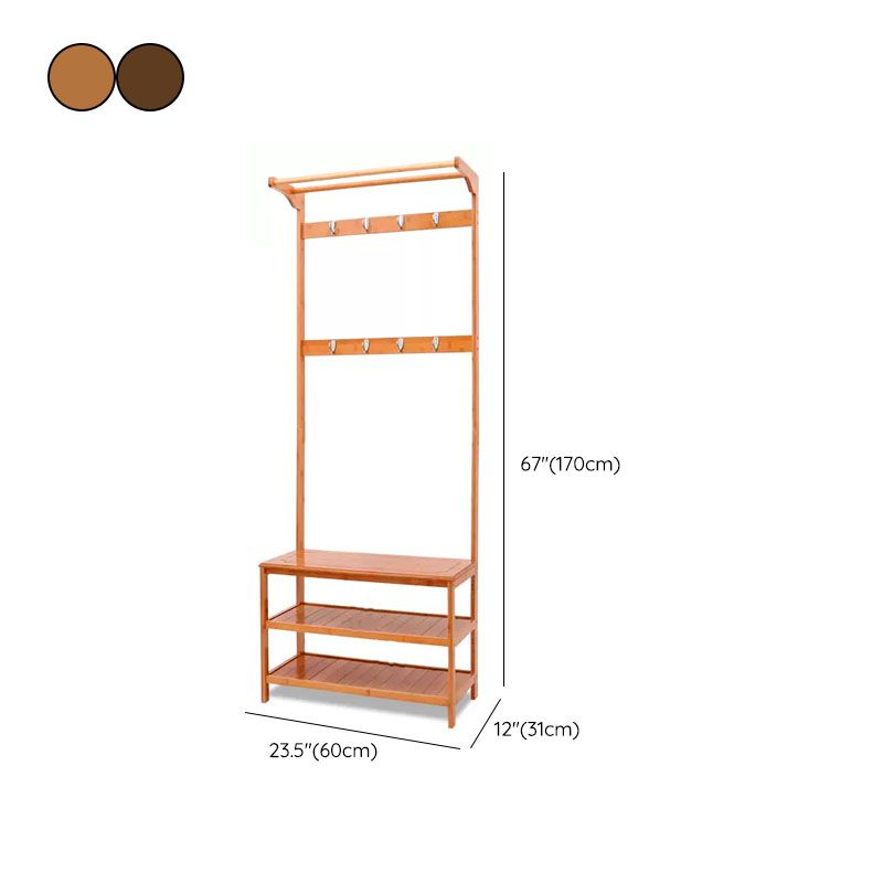 Midcentury Modern Hall Stand Wooden Hall with Scaffali