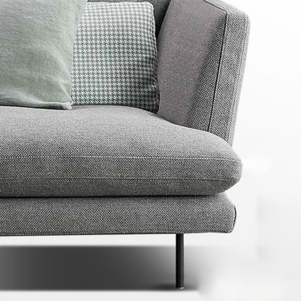 Contemporary Upholstered Cotton Blend Flared Arm Chaise Lounge in Gray Clearhalo 'Chairs & Seating' 'Chaise Lounge' 'chaise_lounge' 'furn' 'furn_chaise_lounge' 'Furniture' 'Living Room Furniture' 1200x1200_08d28bb1-0ef7-4d96-b99a-9e16a832f40d