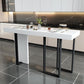 Rectangle Bar Table Contemporary Bar Dining Table with 4 Gold Legs Clearhalo 'Bar Furniture' 'Bar Tables' 'bar_tables' 'furn' 'furn_bar_tables' 'Furniture' 'furniture_bar_tables' 'Kitchen & Dining Furniture' 1200x1200_08d2c1aa-a719-4740-8907-ad9ffa0f8e27