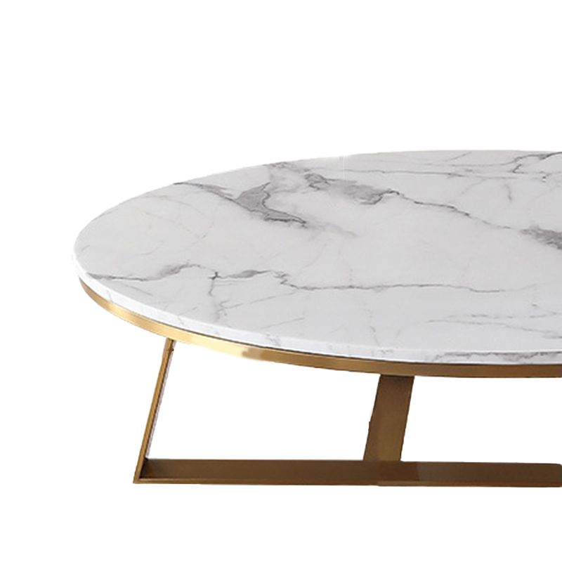 Marble Oval Coffee Table Metal Frame Abstract Cocktail Table Clearhalo 'Coffee & Accent Tables' 'Coffee Tables' 'coffee_tables' 'furn' 'furn_coffee_tables' 'Furniture' 'Living Room Furniture' 1200x1200_08d374d3-6737-45ab-9533-46cbb98b2670