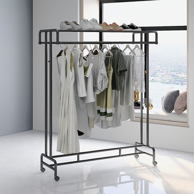 Industriële stijl kapsel rek metallic vrijstaand cut -rack met universeel wiel