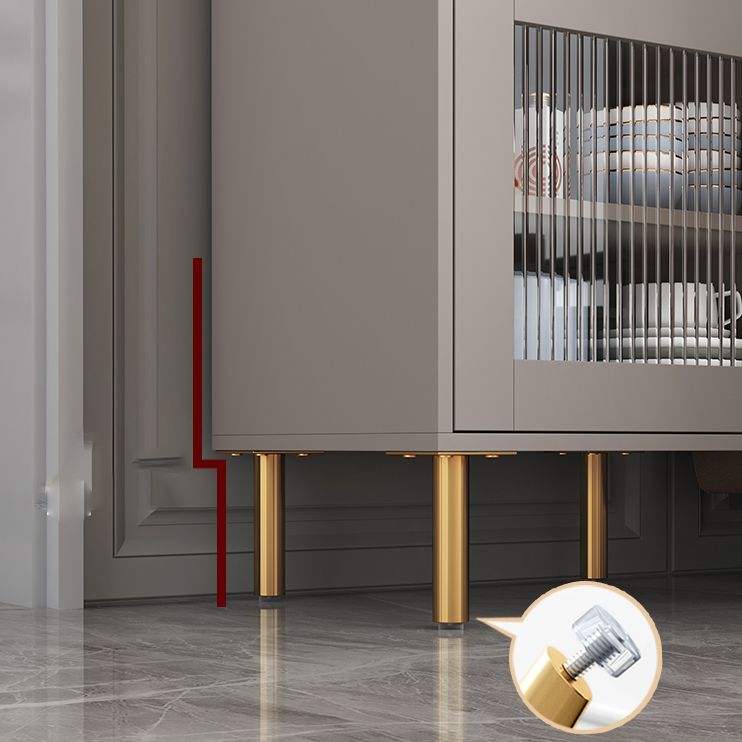 Gam Sideboard Cabinet con cassetti di pietra e server da pranzo in legno