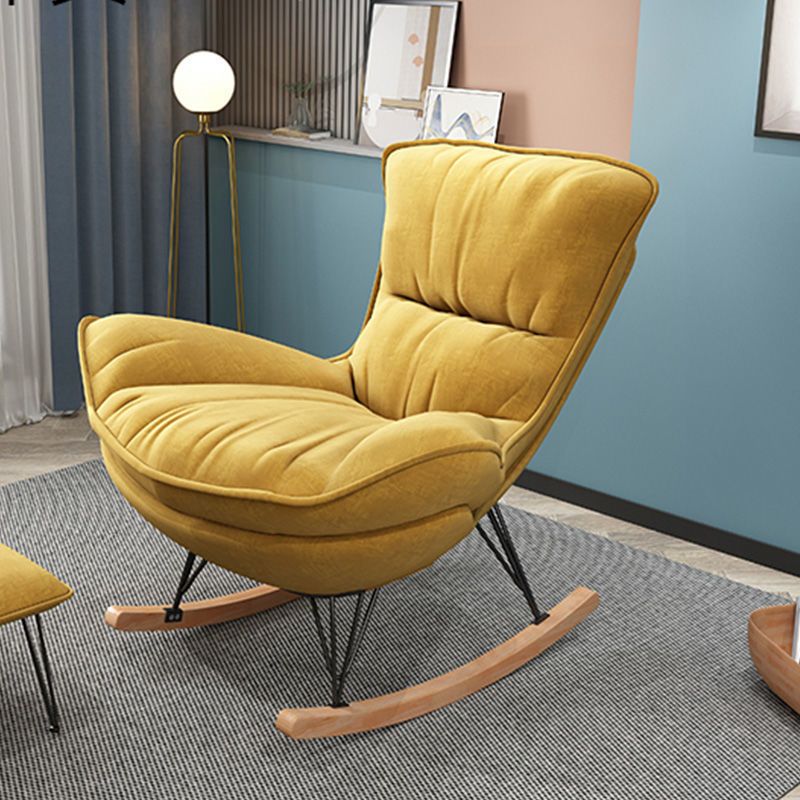 Silla de acento de mecedora contemporánea Wingback Antique Rocking Silla