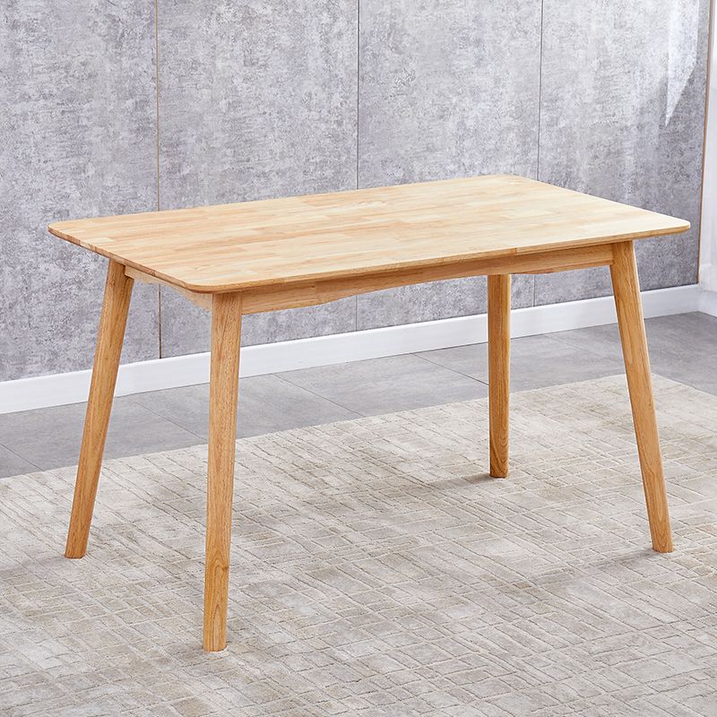 Simplicity Style Solid Wood Dining Table Rectangle and Square Dining Table with 4 Legs Base Clearhalo ' dining_table' 'Dining Tables & Seating' 'Dining Tables' 'furn' 'furn_dining_table' 'Furniture' 'furniture_dining_table' 'Kitchen & Dining Furniture' 'kitchen&dining_furn' 'kitchen' 'kitchen_dining_table' 1200x1200_08d6cf8e-17ff-4042-997e-590f30d514a5