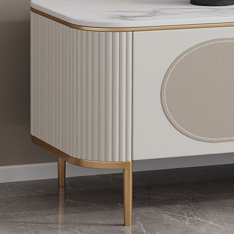 Contemporary Media Console TV Stand Stone TV Media Stand in White Clearhalo 'furn' 'furn_tv_stands_entertainment_centers' 'Furniture' 'Living Room Furniture' 'TV Stands & Entertainment Centers' 'TV Stands & Media Storage Furniture' 'tv_stands_entertainment_centers' 1200x1200_08d9277a-86fc-469a-85d7-f0af2fcdb79d