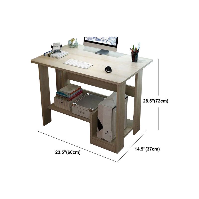 Bureau en bois contemporain Credenza bureau rectangulaire avec étagère avec étagère