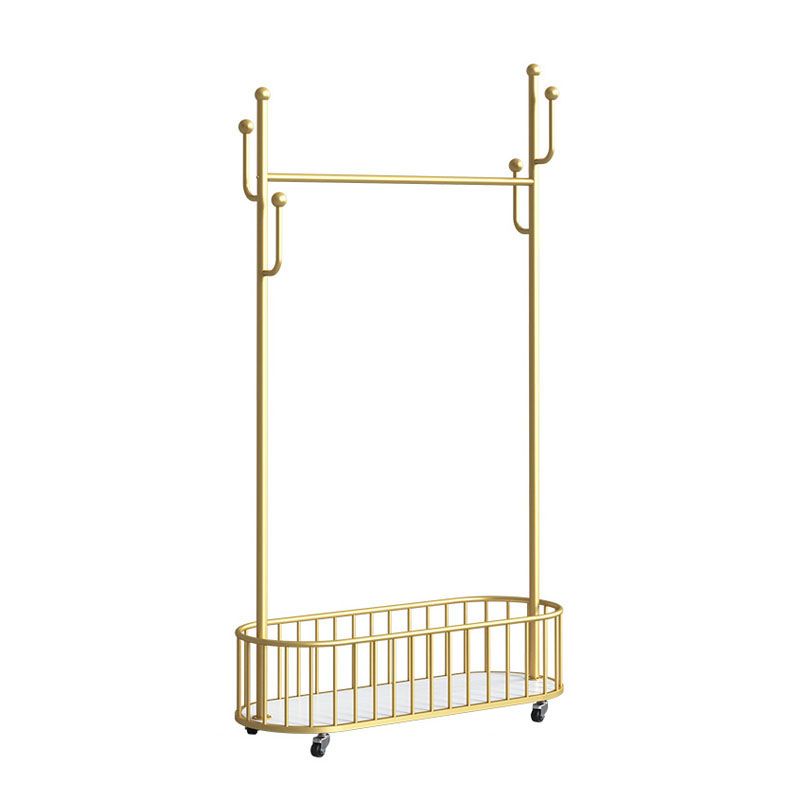 Glam Metallic Coat Hanger Pure Color Hooks Design Free Standing Coat Rack Clearhalo 'Entry & Mudroom Furniture' 'furn' 'furn_hall_tree_coat_racks' 'Furniture' 'Hall Trees & Coat Racks' 'hall_tree_coat_racks' 1200x1200_08dad19c-9e64-4295-95a8-f3f11b5a3e79