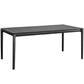 Modern Black Solid Wood Dining Table Rectangle Kitchen Dining Table with 4 Legs Base Clearhalo ' dining_table' 'Dining Tables & Seating' 'Dining Tables' 'Furniture' 'furniture_dining_table' 'Kitchen & Dining Furniture' 'kitchen&dining_furn' 'kitchen' 'kitchen_dining_table' 1200x1200_08db7b65-6ed8-44ca-9921-c49898d58b3a