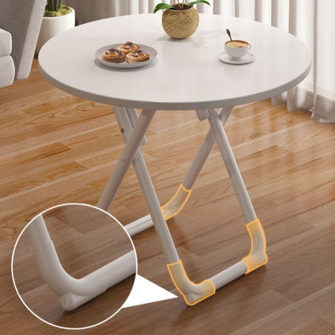 Table à manger pliante moderne, plateau en bois avec base en métal pour la maison