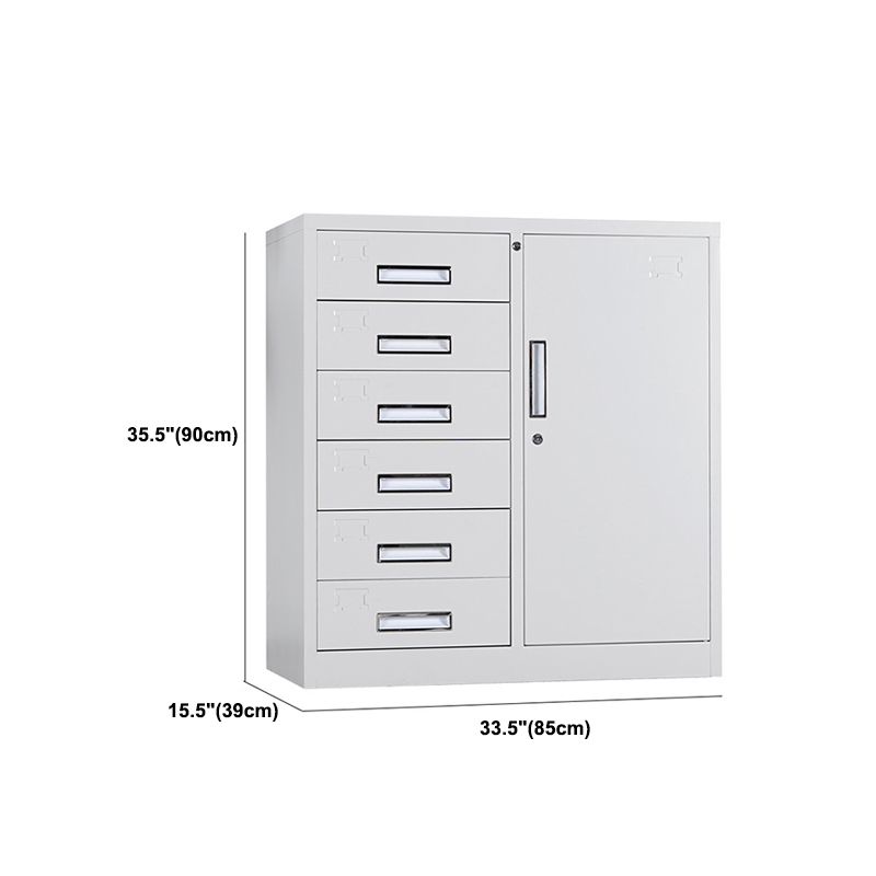 File Cabinet Metal Light Gray Vertical Locking Drawers File Cabinet for Office Clearhalo 'Filing Cabinets' 'filling_cabinets' 'furn' 'furn_filling_cabinets' 'Furniture' 'Office Furniture' 1200x1200_08dd1f27-aae3-4516-be86-fb19b6a86b77