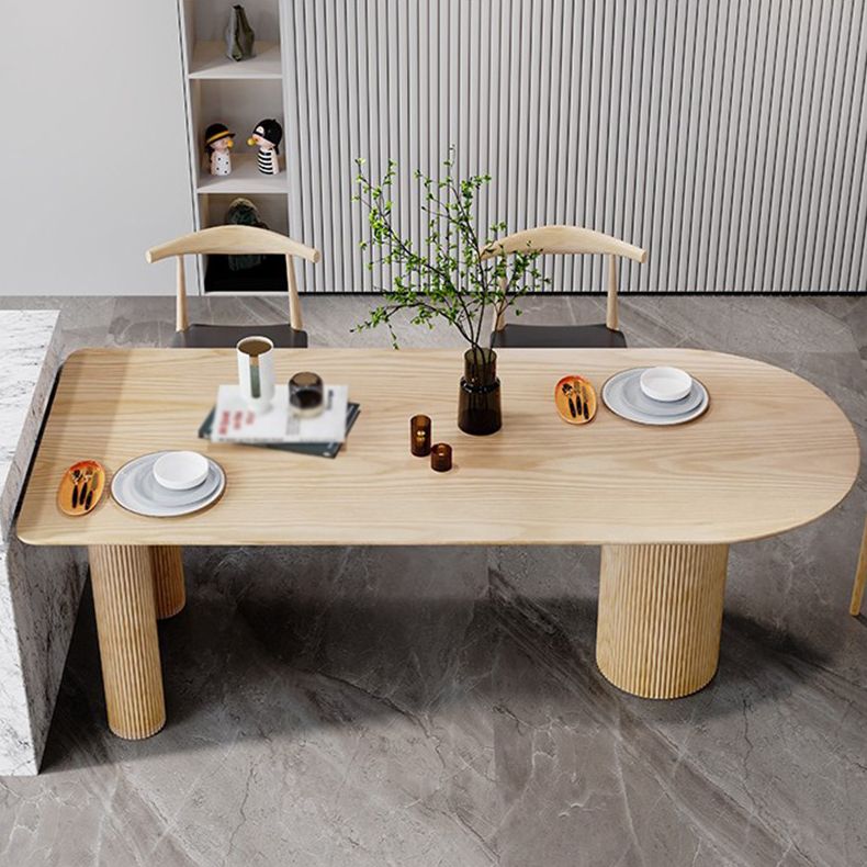Solid Wood Contemporary Free Form Indoor Table Wood Top Table for Dining Room Clearhalo ' dining_table' 'Dining Tables & Seating' 'Dining Tables' 'furn' 'furn_dining_table' 'Furniture' 'furniture_dining_table' 'Kitchen & Dining Furniture' 'kitchen&dining_furn' 'kitchen' 'kitchen_dining_table' 1200x1200_08dea75b-3fb7-442d-8be0-a7a029948adf