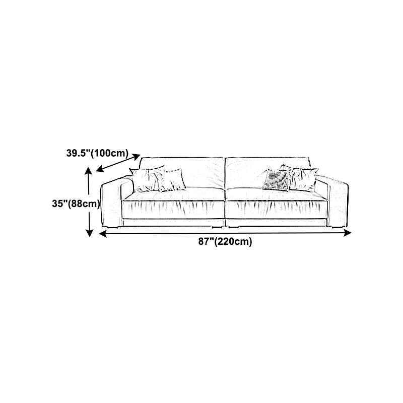 Cushions Faux Leather Square Arm Sofa with Waterproof and Wear-resisting Clearhalo 'furn' 'furn_sectionals' 'Furniture' 'furniture_sectionals' 'kitchen' 'kitchen_sectionals' 'Living Room Furniture' 'Sectionals' 1200x1200_08e09bfa-a079-4b43-969c-e3e14e420775