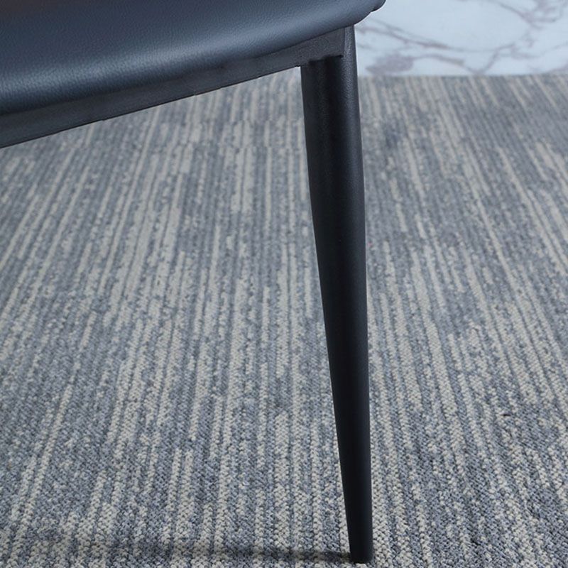 Industrial Metal Dining Room Chair Faux Leather Dining Arm Chair for Restaurant Use Clearhalo ' kitchen&dining_furn' 'Dining Chairs' 'Dining Tables & Seating' 'dining_chair' 'furn' 'furn_dining_chair' 'Furniture' 'furniture_dining_chair' 'Kitchen & Dining Furniture' 'kitchen' 1200x1200_08e14161-356c-48b9-a0ae-38607d7bc3da