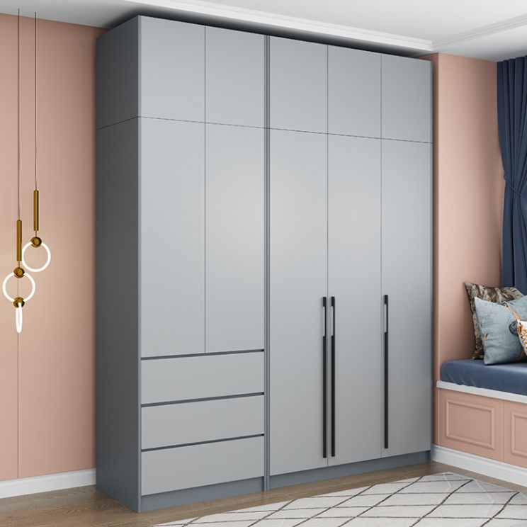 Graue Holzgarderobe Rettungshalle mit weichen Schubladen mit weicher Naher