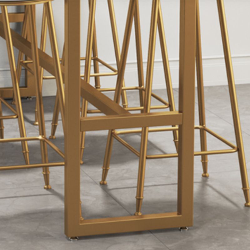 Rectangle Faux Marble Bar Height Table Contemporary Trestle Base Bar Table Clearhalo 'Bar Furniture' 'Bar Tables' 'bar_tables' 'furn' 'furn_bar_tables' 'Furniture' 'Kitchen & Dining Furniture' 1200x1200_08e43518-9fd1-433e-909b-37e4b90a0d0f