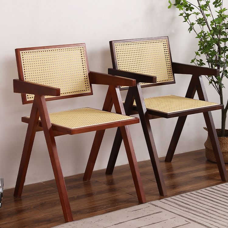 Modern Wood Dining Room Chair Arm Rattan Dining Chairs for Restaurant Use Clearhalo ' kitchen&dining_furn' 'Dining Chairs' 'Dining Tables & Seating' 'dining_chair' 'furn' 'furn_dining_chair' 'Furniture' 'furniture_dining_chair' 'Kitchen & Dining Furniture' 'kitchen' 1200x1200_08e458ca-0d0d-4589-96d6-4ff15cb5b924