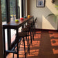 Wood Top Table Industrial Style Bistro Pub Table for Dining Room