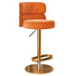 Tabouret de bar à levage glamour tabouret de comptoir de siège rond avec des jambes en métal