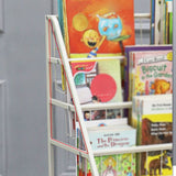 Contemporary Metal Bookshelf White Ladder Book Shelf for Home Office 14.6" Wide Clearhalo 'Bookcases' 'furn' 'furn_bookcases' 'Furniture' 'Office Furniture' 1200x1200_08e60874-a654-489d-9e41-10013352e5a4