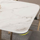Contemporary Rectangle Dining Table Sintered Stone Drop-Leaf Table with Metal Base for Dining Room Clearhalo ' dining_table' 'Dining Tables & Seating' 'Dining Tables' 'furn' 'furn_dining_table' 'Furniture' 'furniture_dining_table' 'Kitchen & Dining Furniture' 'kitchen&dining_furn' 'kitchen' 'kitchen_dining_table' 1200x1200_08e7fc4c-336d-42ad-a066-09e15945f5b1