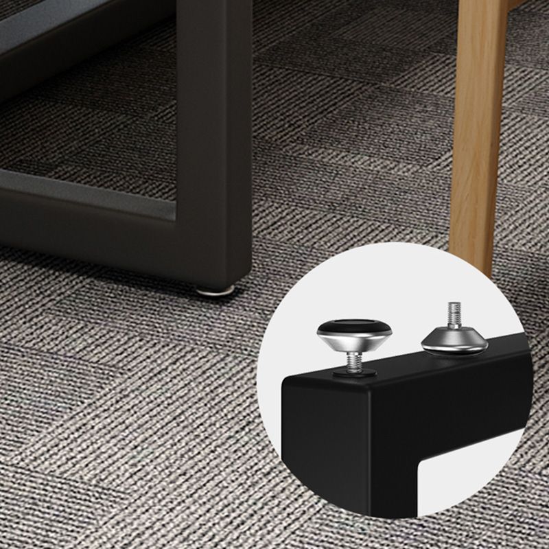 Vast hout rechthoekige vergaderbalie industrieel schrijfbureau voor kantoor