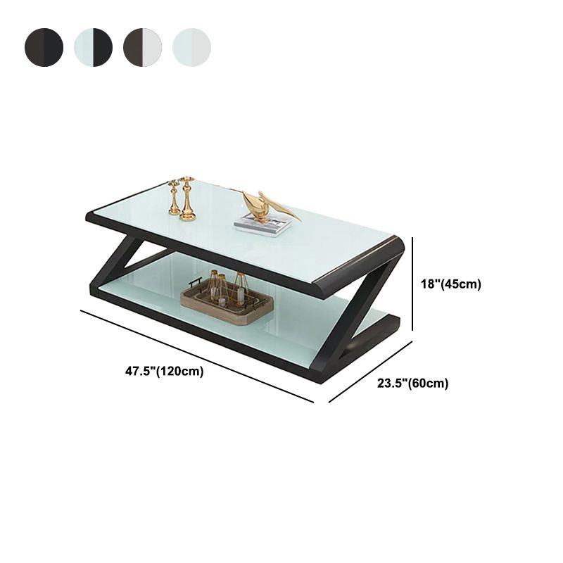 Hedendaagse klasse bovenste salontafel met stalen frame en voetstukbasis