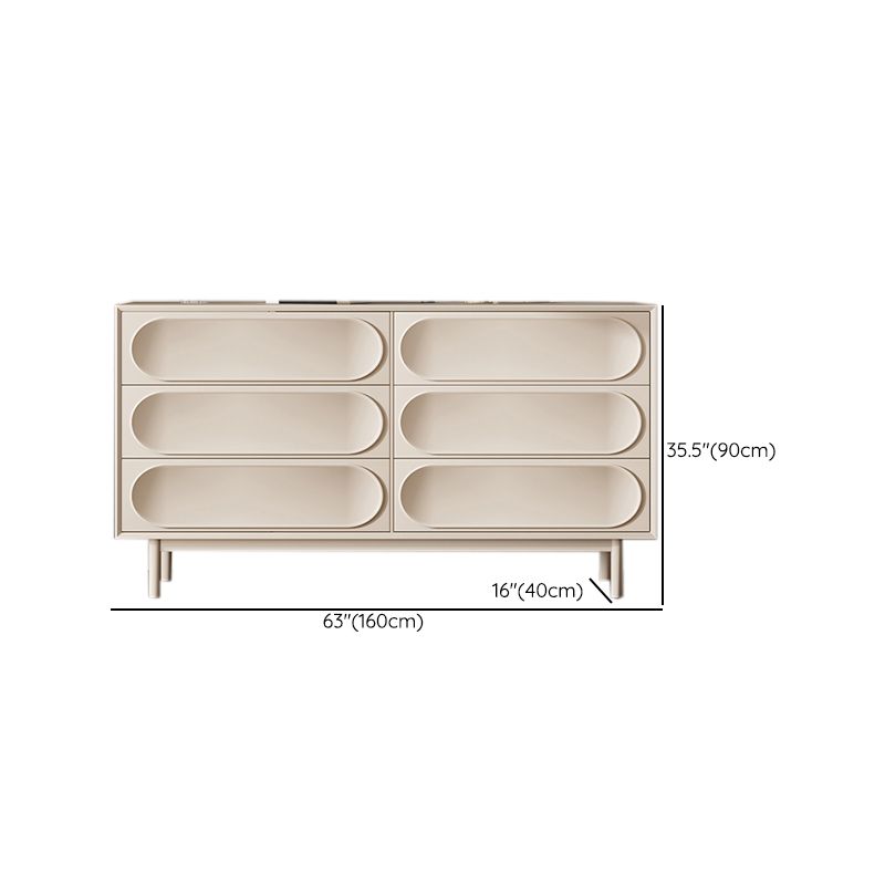 Cómoda cómoda de almacenamiento de madera Cómoda contemporánea con cajones