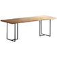 Brown Solid Wood Dining Table Industrial Table with Metal Frame Clearhalo 'Dining Tables & Seating' 'Dining Tables' 'dining_table' 'furn' 'furn_dining_table' 'Furniture' 'Kitchen & Dining Furniture' 1200x1200_08eb9002-cdcf-4437-8be6-2b59ea2837bf