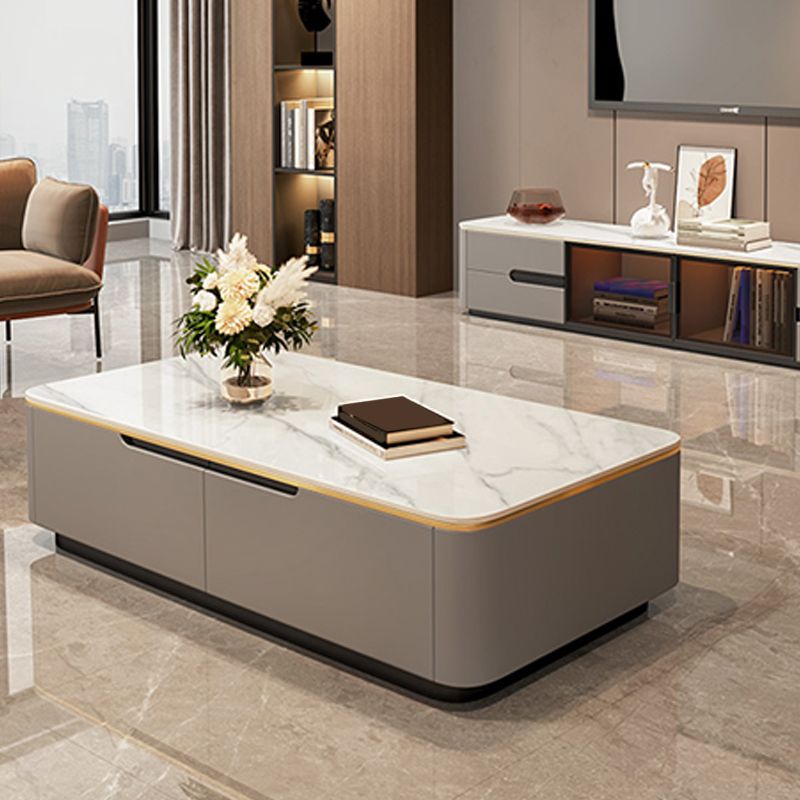 Tavolino glam tavolo da cocktail quadrato rettangolare in bianco