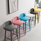 Modern Style Metal Bar Stool Plastic Low Back Counter Stool for Indoor
