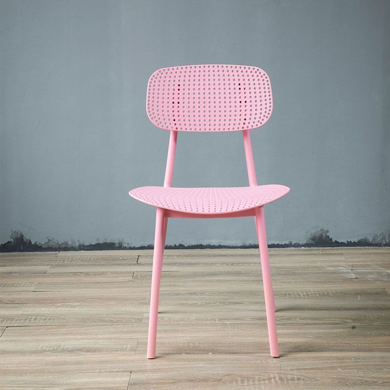 Silla lateral contemporánea silla de comedor de plástico de plástico para comedor