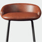 Faux Leather Bucket Seat Barstool Scandinavian Low Back Bar Stools