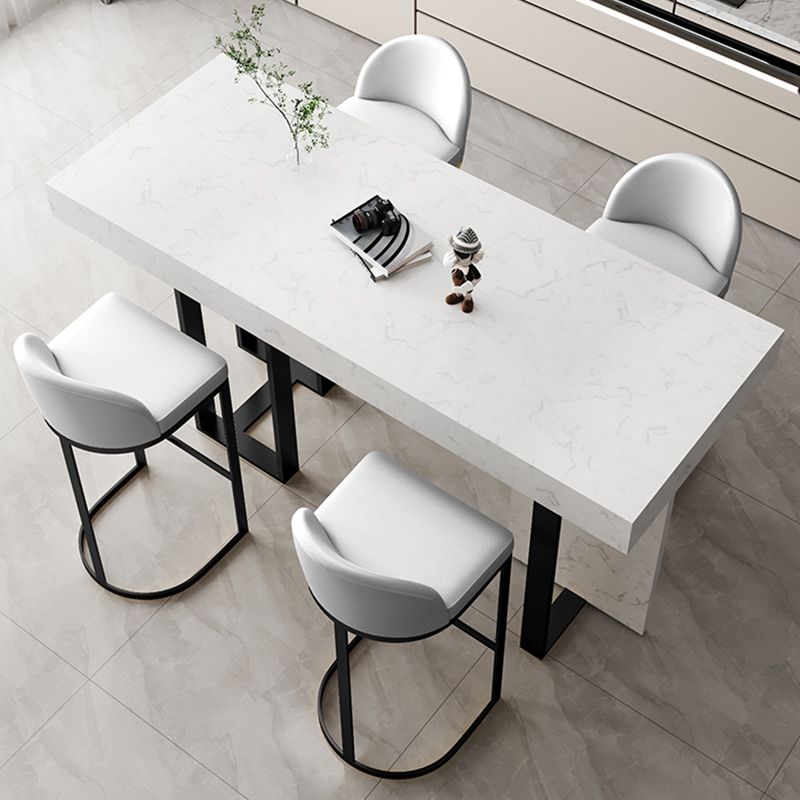 Scandinavian Bucket Counter & Bar Stool Faux Leather Bar Stool for Dining Room Clearhalo 'Bar Furniture' 'Bar Stools' 'bar_stools' 'furn' 'furn_bar_stools' 'Furniture' 'Kitchen & Dining Furniture' 1200x1200_08f028f0-3521-467a-be90-3bdf12018dd4