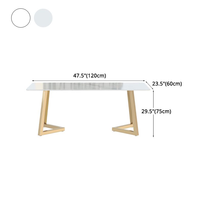 Glam Iron Dinette Set 1/2/3/5/6/7 Pieces Rectangle Dining Table Set with Sintered Stone Clearhalo 'Dining Room Sets' 'Dining Tables & Seating' 'dining_room_set' 'furn' 'furn_dining_room_set' 'Furniture' 'furniture_dining_room_set' 'Kitchen & Dining Furniture' 1200x1200_08f040d0-86b2-4360-9c12-700a4b05b8ba