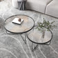 Contemporary Round Glass Top Metal Cross Legs Nesting Coffee Table Clearhalo 'Coffee & Accent Tables' 'Coffee Tables' 'coffee_tables' 'furn' 'furn_coffee_tables' 'Furniture' 'Living Room Furniture' 1200x1200_08f11a72-bc09-4e1c-bc9a-a1456a70e4dd