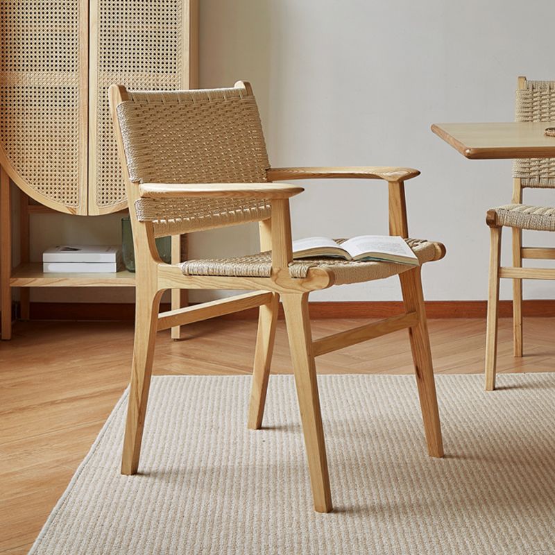 Solid Wood Lounge Chair Woven Back Side Chair with Wooden Legs Clearhalo 'Accent Chairs' 'accent_chairs' 'Chairs & Seating' 'furn' 'furn_accent_chairs' 'Furniture' 'Living Room Furniture' 1200x1200_08f14f30-9783-44c6-9068-2ae64fa99331