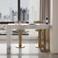 1/2/3 Pieces Glam Rectangle Sintered Stone Bar Table with High Stools