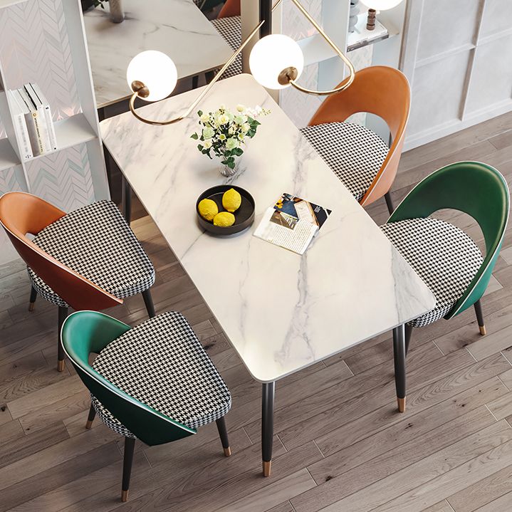 Sedia da pranzo aperta contemporanea sedia imbottita per sala da pranzo