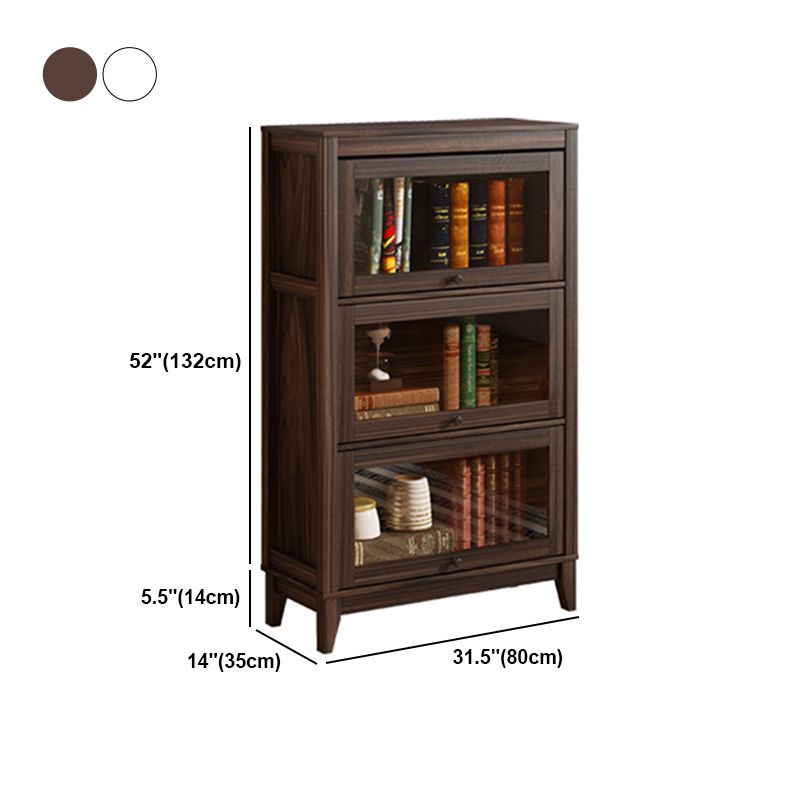 Contemporary Manufactured Wood Vertical Bookcase with Glass Doors Clearhalo 'Bookcases' 'furn' 'furn_bookcases' 'Furniture' 'furniture_bookcases' 'kitchen' 'kitchen_bookcases' 'Living Room Furniture' 'Office Furniture' 1200x1200_08f4f9b1-7d3e-4266-b596-6c7e2c16cdb1