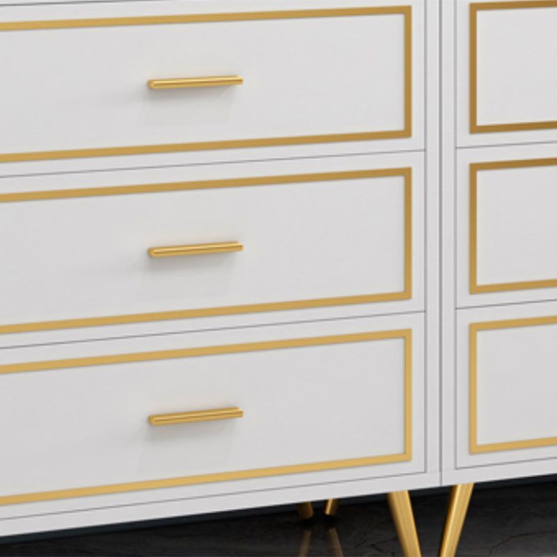 Glam Lingerie Chest Wood Vertical Storage Chest with Drawers for Bedroom