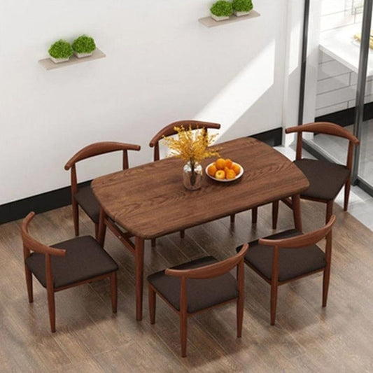 Industrial MDF Standard Dining Table Rectangle Kitchen Dining Table with 4 Legs