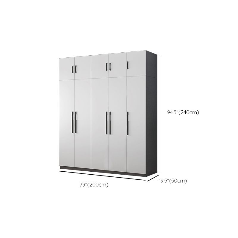 Moderne houten frame garderobe armoire vrijstaanbare garderobe met planken