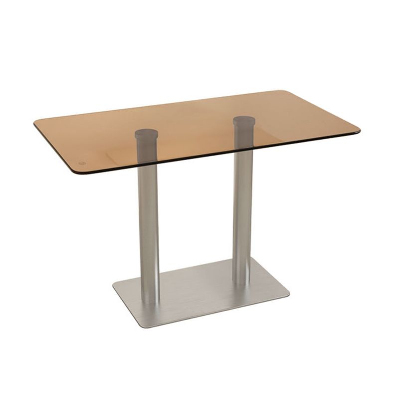 Modern Glass Desktop Geometric Dining Table Metal Base for Dining Room Clearhalo 'Dining Tables & Seating' 'Dining Tables' 'dining_table' 'furn' 'furn_dining_table' 'Furniture' 'Kitchen & Dining Furniture' 1200x1200_08f8252b-3b4b-4e21-8d73-c22aeec6c0ba