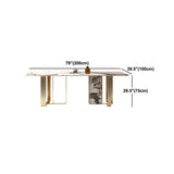 Luxury Sintered Stone Top Dining Set Rectangle 1/3/4/5/6 Pieces Dining Room Table Set Clearhalo 'Dining Room Sets' 'Dining Tables & Seating' 'dining_room_set' 'furn' 'furn_dining_room_set' 'Furniture' 'Kitchen & Dining Furniture' 1200x1200_08f995d9-d5ff-4804-8cc0-ea454c26f3a1