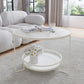 Contemporary Glass Top Coffee Table Round Metal Frame Cocktail Table Clearhalo 'Coffee & Accent Tables' 'Coffee Tables' 'coffee_tables' 'furn' 'furn_coffee_tables' 'Furniture' 'Living Room Furniture' 1200x1200_08f9b1b4-a0c2-46fe-b4ce-a1a309527f1e