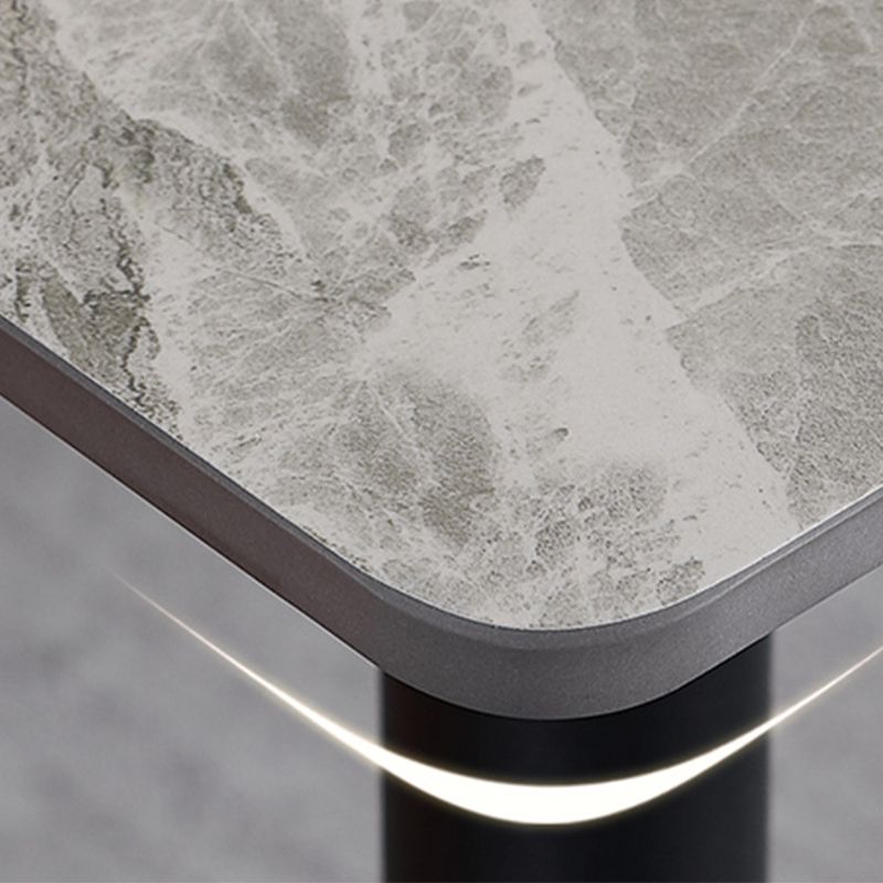 Metal Industrial Rectangle Dining Table Sintered Stone Top Indoor Table with Black Legs Clearhalo 'Dining Tables & Seating' 'Dining Tables' 'dining_table' 'furn' 'furn_dining_table' 'Furniture' 'furniture_dining_table' 'Kitchen & Dining Furniture' 'kitchen' 'kitchen_dining_table' 1200x1200_08fa170d-64f2-4f5f-a5c8-acbd268f7bc8