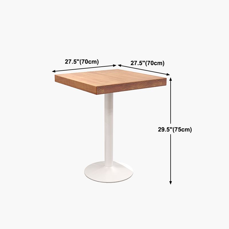 Industrial Pine Wood Table for Restaurant Dining Table with Metal Pedestal Base Clearhalo 'Dining Tables & Seating' 'Dining Tables' 'dining_table' 'furn' 'furn_dining_table' 'Furniture' 'Kitchen & Dining Furniture' 1200x1200_08fcaa4b-2796-4ab5-b612-e8377c910e9a