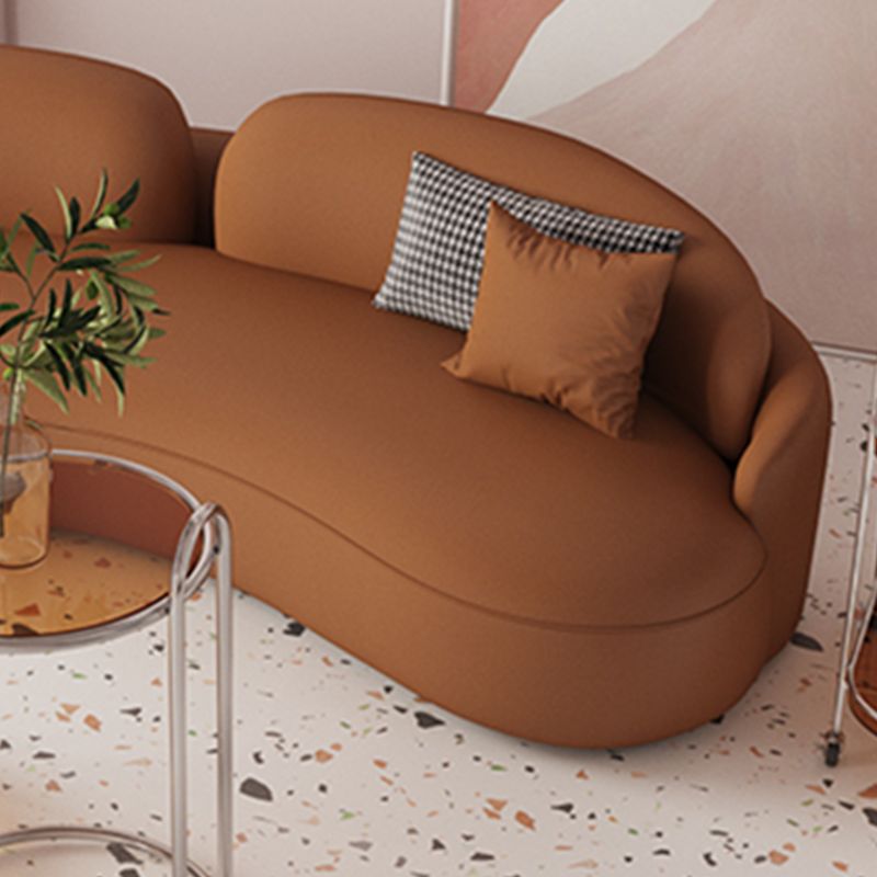 Coussins en cuir faux en cuir bras encastré 39,37 "Sofa large